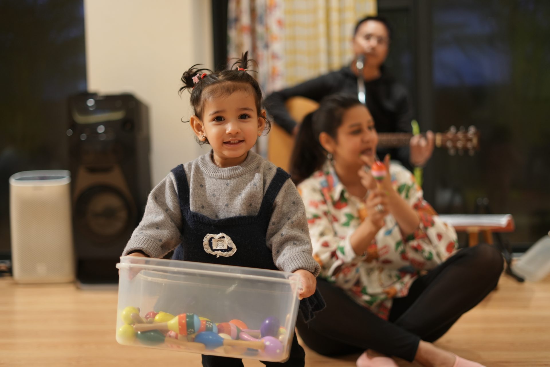 Children participating in a fun extracurricular activity with music and movement in Dubai