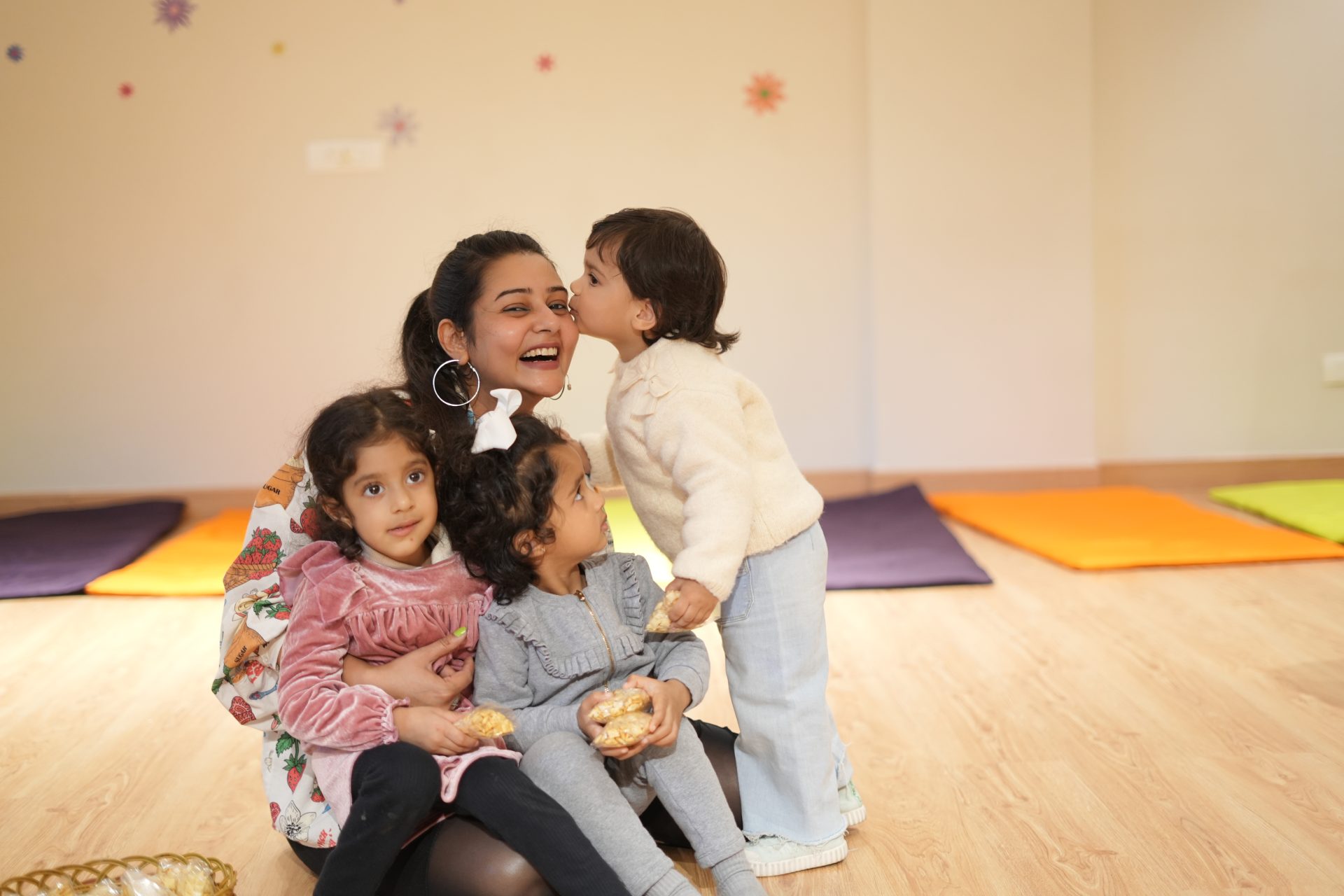 Children learning classical music with instruments in a kids music class in Dubai